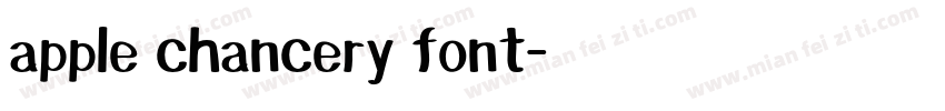 apple chancery font字体转换